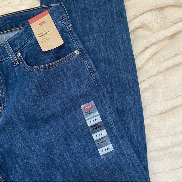 NWT Levi's Middy Straight medium wash jeans 31x30 - Picture 5 of 7